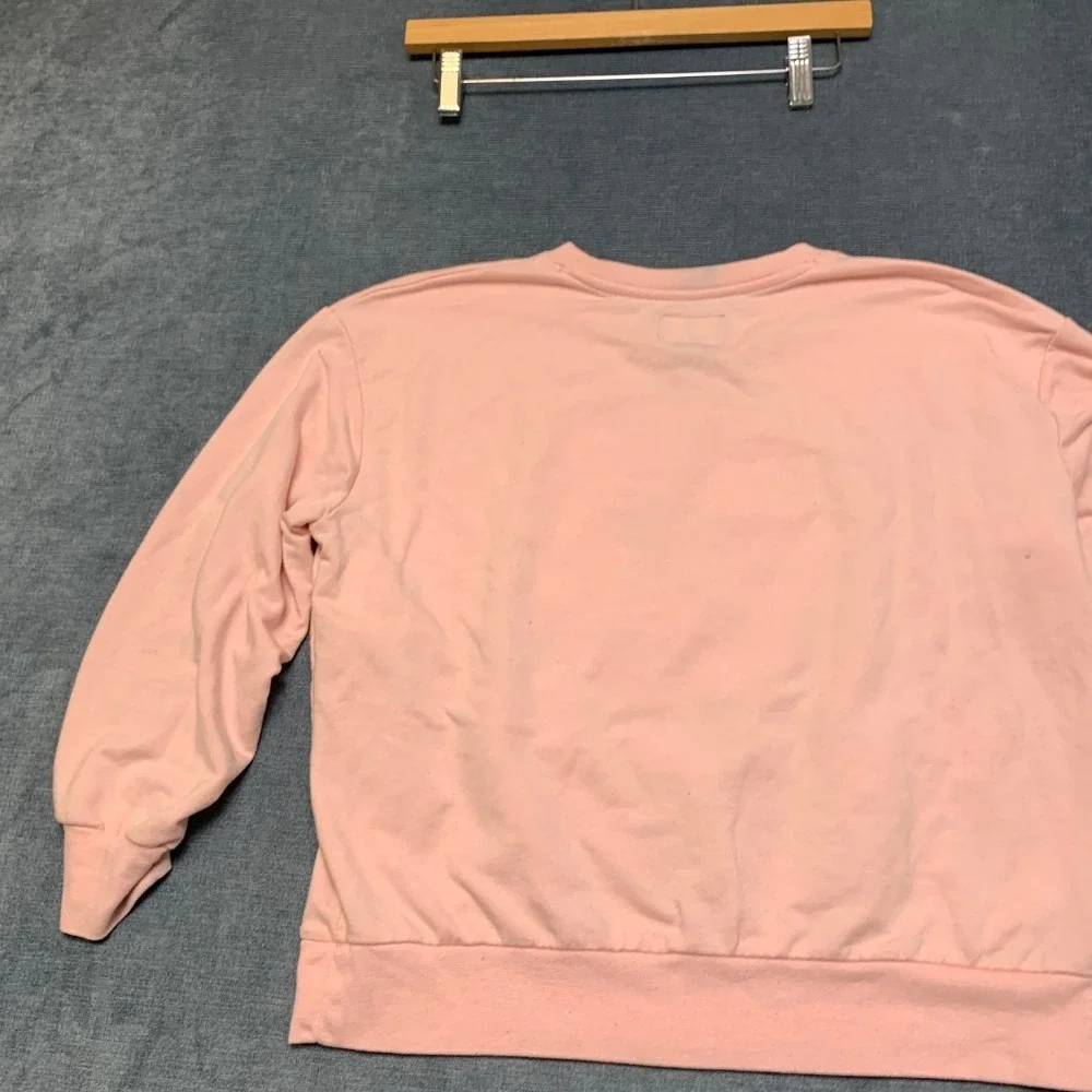Converse Chuck Taylor All Star Sweatshirt Girls Large 12-13 Pink Fleece Lined